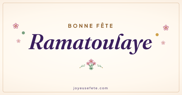 Image « Bonne fête Ramatoulaye » au format large