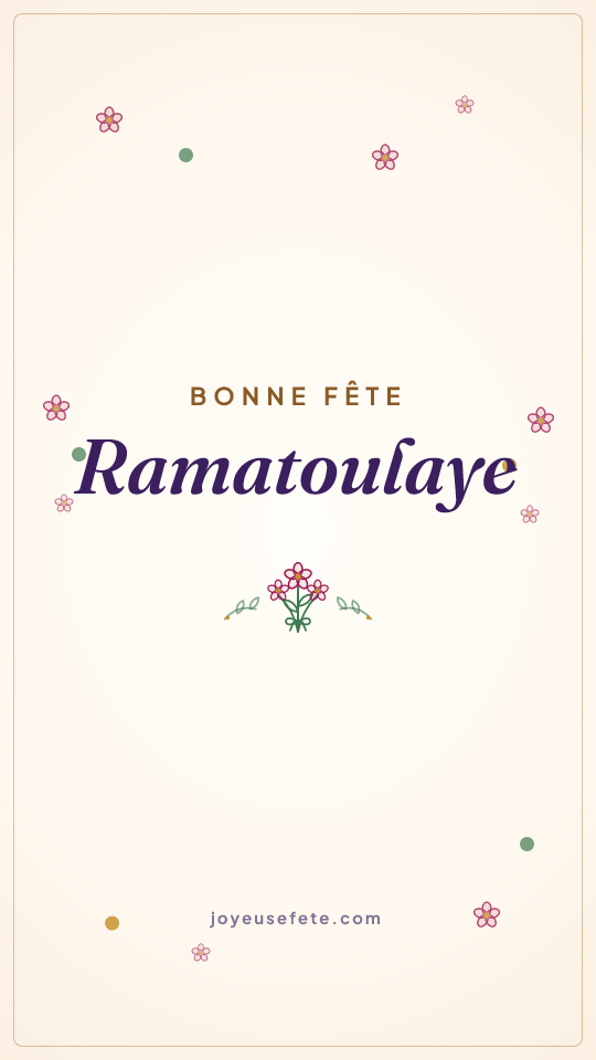 Image « Bonne fête Ramatoulaye » au format story