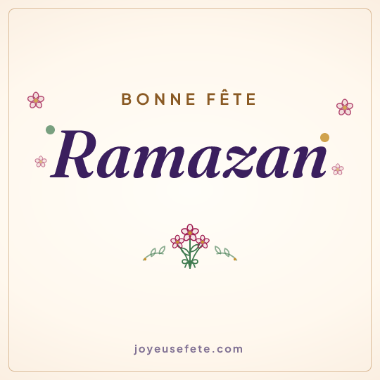 Image carrée « Bonne fête Ramazan » pour WhatsApp
