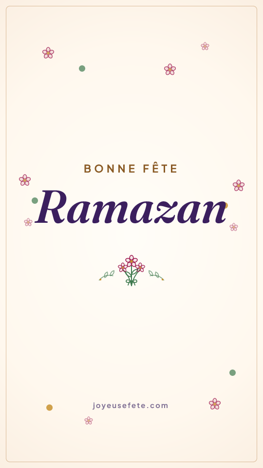 Image « Bonne fête Ramazan » au format story