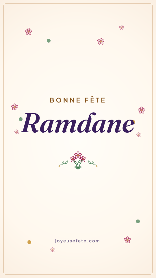Image « Bonne fête Ramdane » au format story