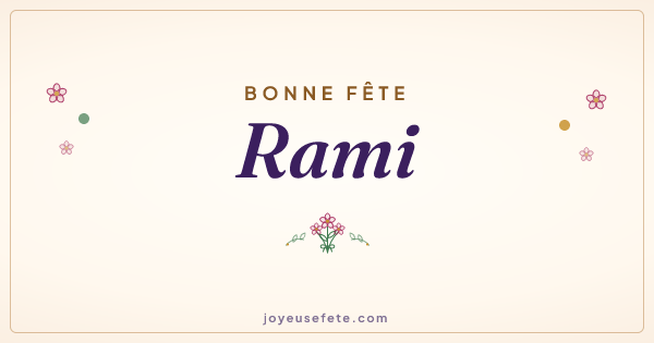 Image « Bonne fête Rami » au format large