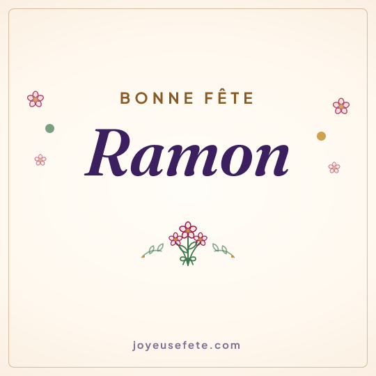 Image carrée « Bonne fête Ramon » pour WhatsApp