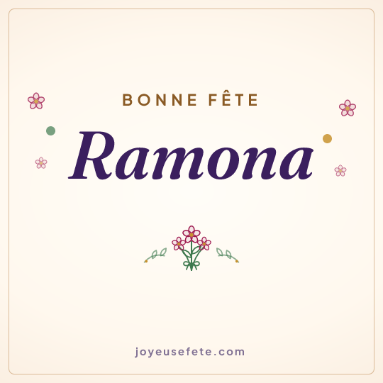 Image carrée « Bonne fête Ramona » pour WhatsApp