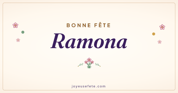 Image « Bonne fête Ramona » au format large