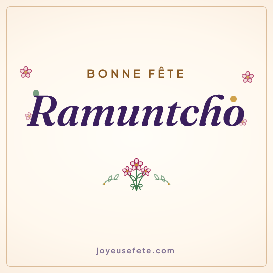 Image carrée « Bonne fête Ramuntcho » pour WhatsApp