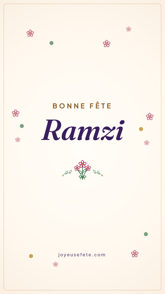 Image « Bonne fête Ramzi » au format story