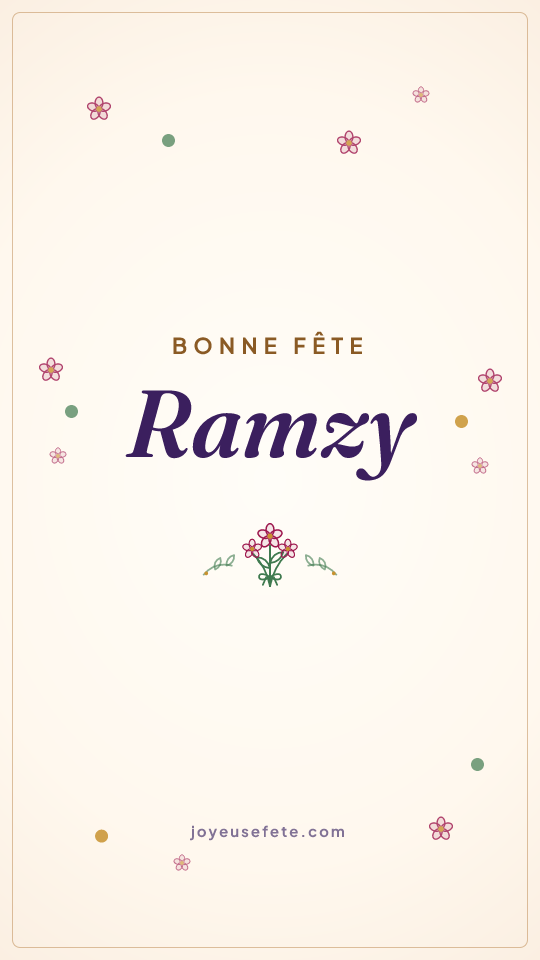 Image « Bonne fête Ramzy » au format story