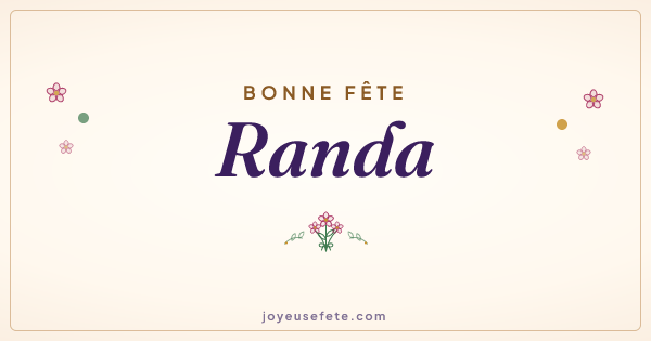 Image « Bonne fête Randa » au format large