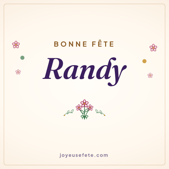 Image carrée « Bonne fête Randy » pour WhatsApp