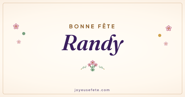 Image « Bonne fête Randy » au format large