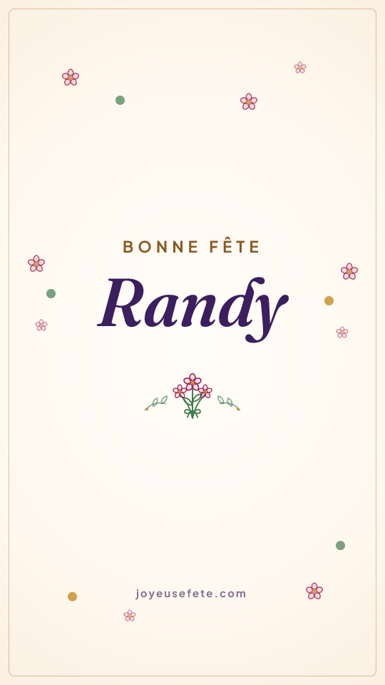 Image « Bonne fête Randy » au format story