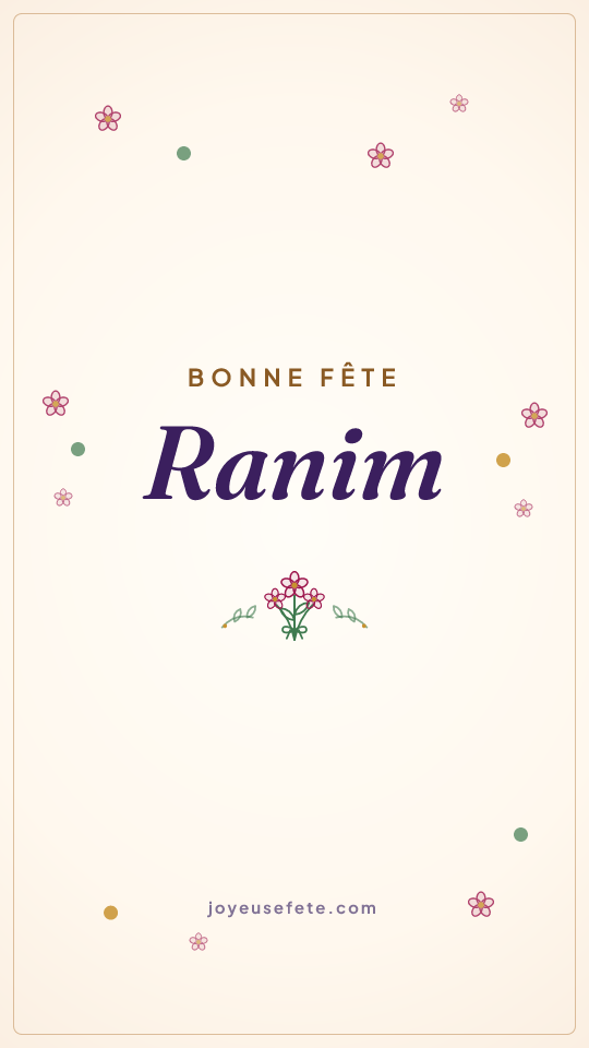 Image « Bonne fête Ranim » au format story