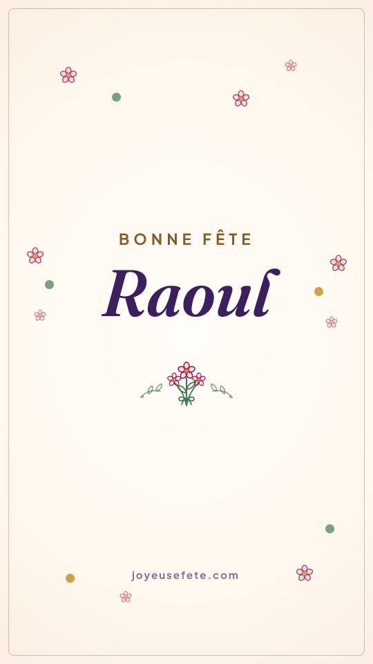 Image « Bonne fête Raoul » au format story
