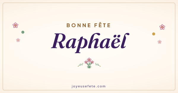 Image « Bonne fête Raphaël » au format large