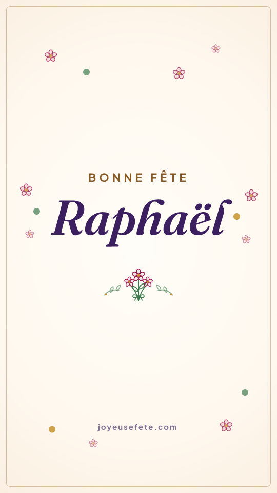 Image « Bonne fête Raphaël » au format story