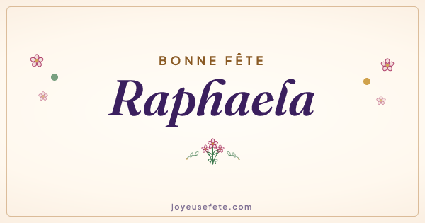 Image « Bonne fête Raphaela » au format large