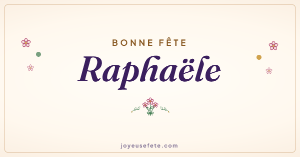Image « Bonne fête Raphaële » au format large