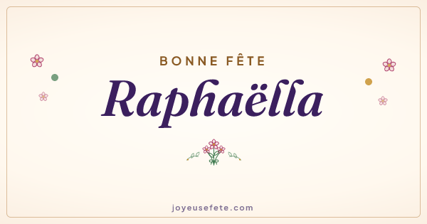 Image « Bonne fête Raphaëlla » au format large