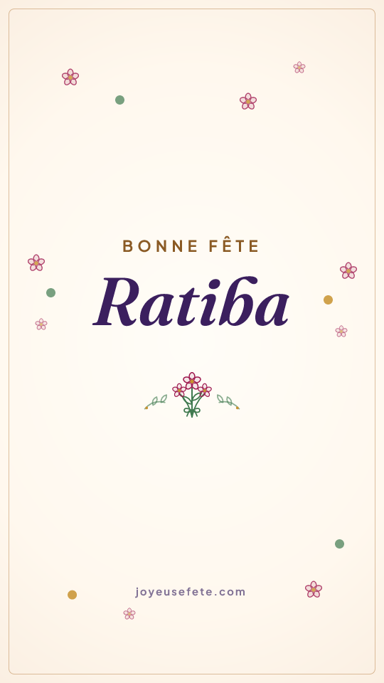 Image « Bonne fête Ratiba » au format story