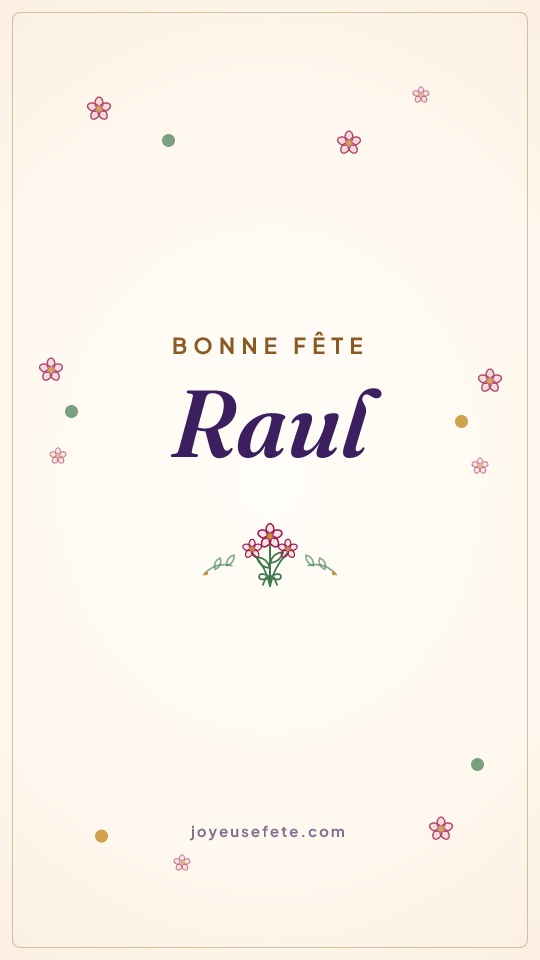 Image « Bonne fête Raul » au format story