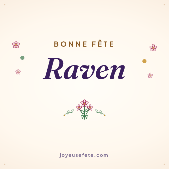 Image carrée « Bonne fête Raven » pour WhatsApp