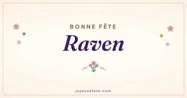 Image « Bonne fête Raven » au format large