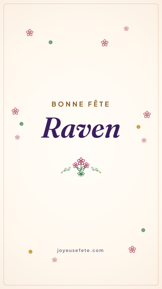 Image « Bonne fête Raven » au format story