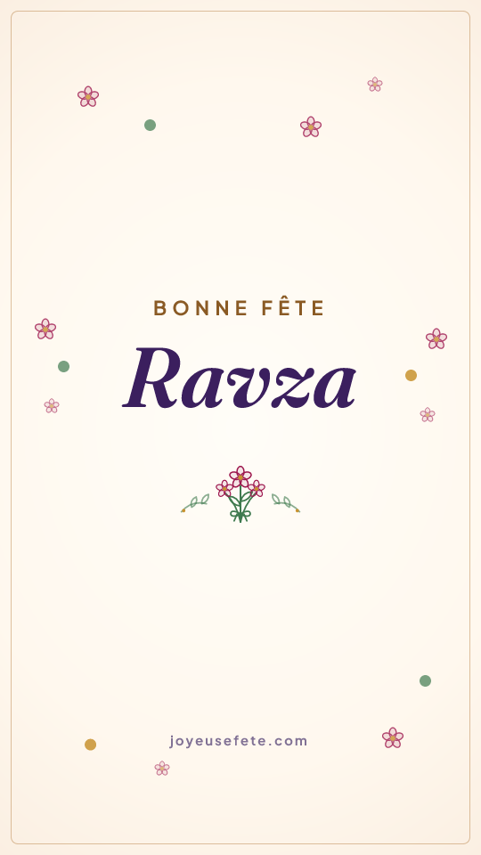 Image « Bonne fête Ravza » au format story