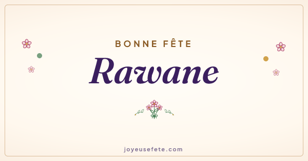 Image « Bonne fête Rawane » au format large