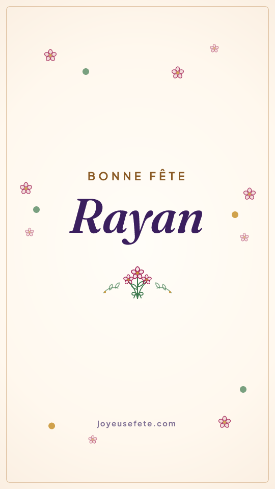 Image « Bonne fête Rayan » au format story
