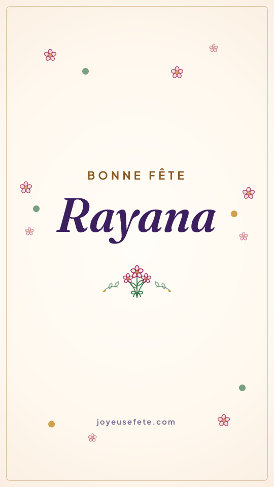 Image « Bonne fête Rayana » au format story