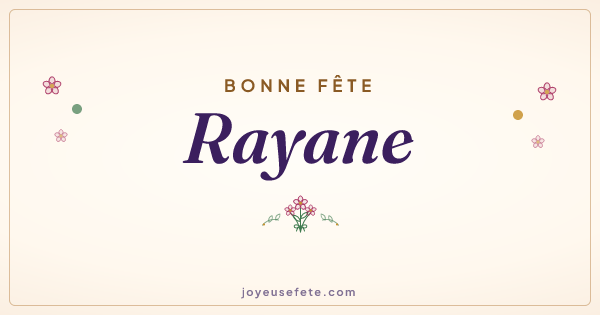 Image « Bonne fête Rayane » au format large