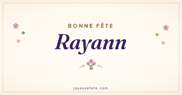 Image « Bonne fête Rayann » au format large