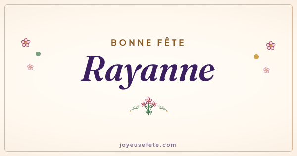 Image « Bonne fête Rayanne » au format large