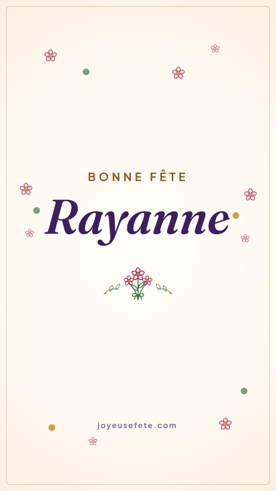 Image « Bonne fête Rayanne » au format story