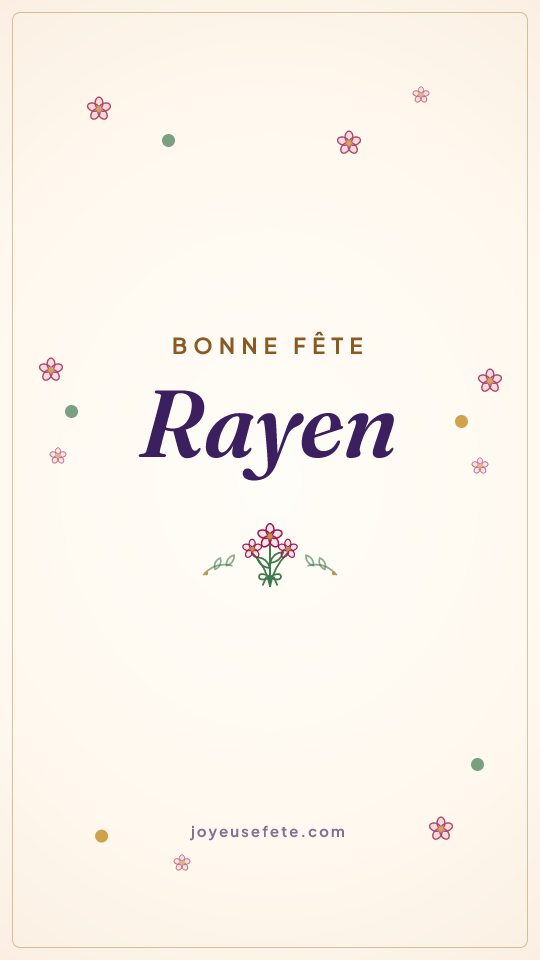 Image « Bonne fête Rayen » au format story