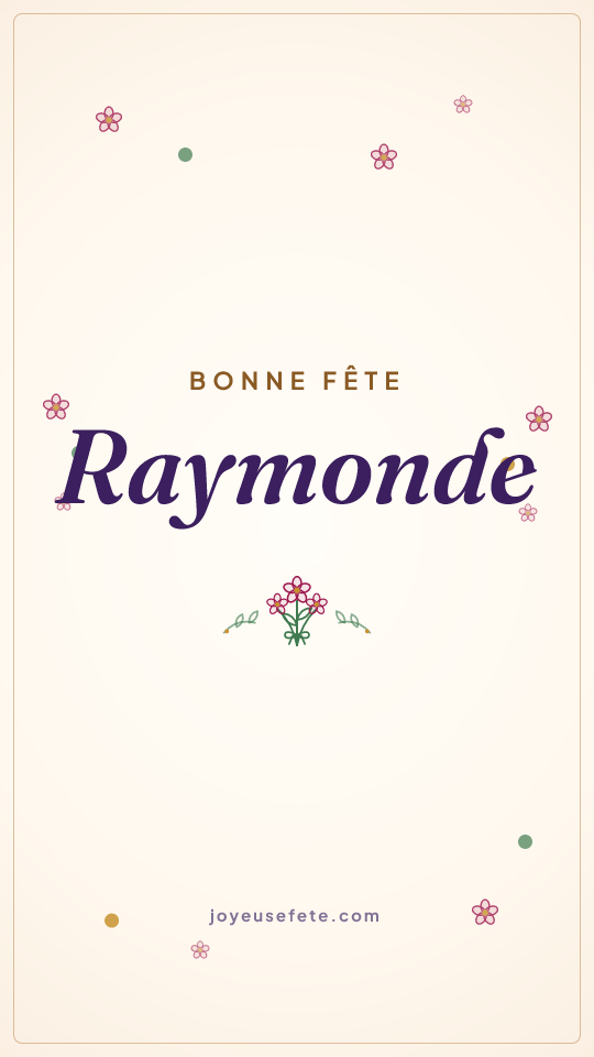 Image « Bonne fête Raymonde » au format story