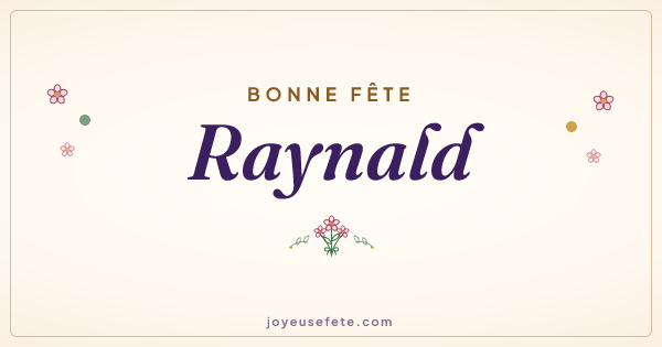 Image « Bonne fête Raynald » au format large