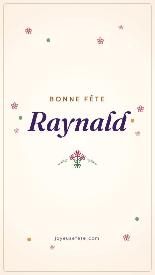 Image « Bonne fête Raynald » au format story