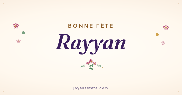 Image « Bonne fête Rayyan » au format large