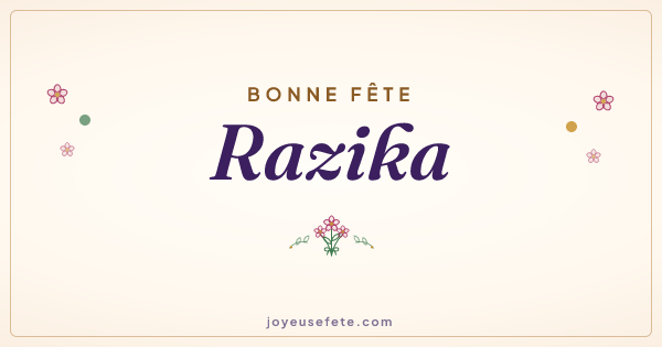 Image « Bonne fête Razika » au format large