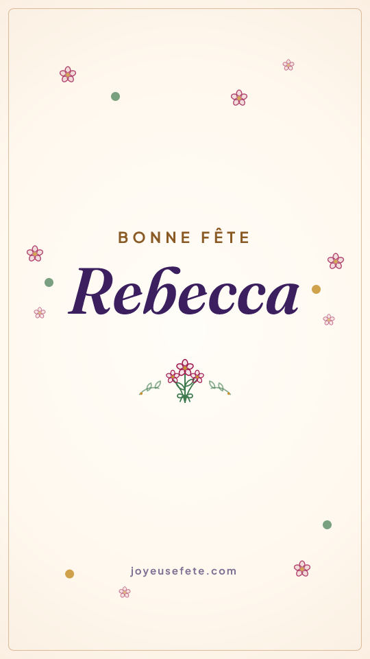 Image « Bonne fête Rebecca » au format story