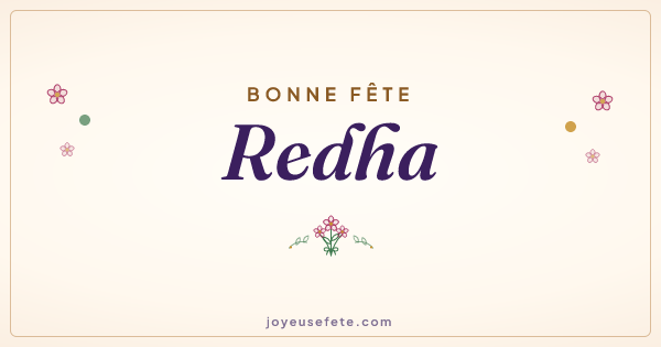 Image « Bonne fête Redha » au format large
