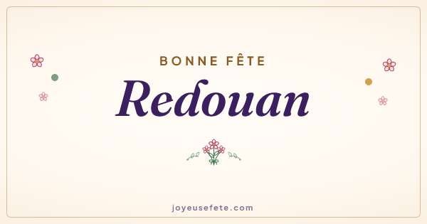 Image « Bonne fête Redouan » au format large