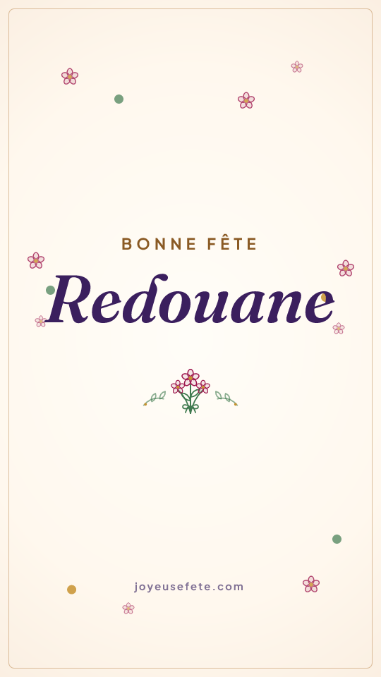 Image « Bonne fête Redouane » au format story
