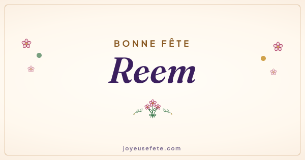 Image « Bonne fête Reem » au format large