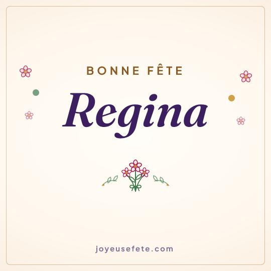 Image carrée « Bonne fête Regina » pour WhatsApp