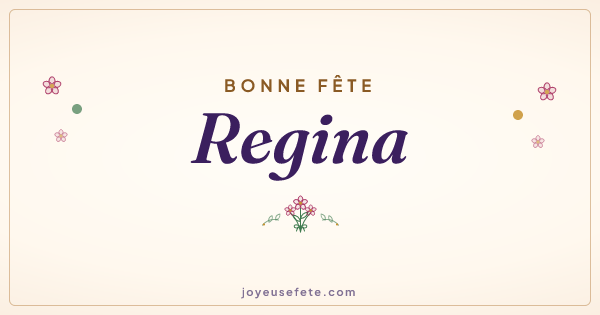 Image « Bonne fête Regina » au format large