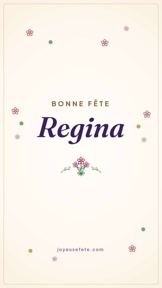 Image « Bonne fête Regina » au format story